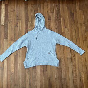 Carhartt Hoodie Sweatshirt Youth Relaxed Fit Heathered Gray Size L 12-14